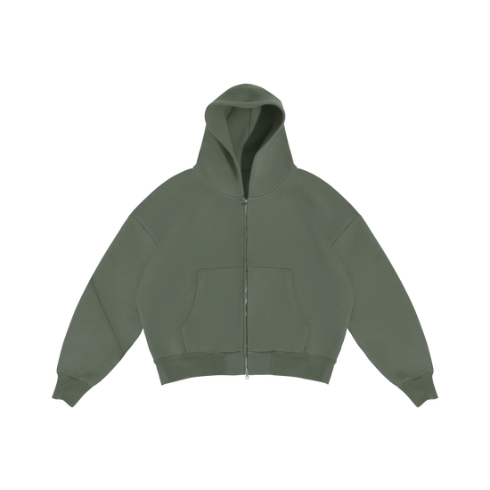 CLOUD OLIVE ZIP-UP